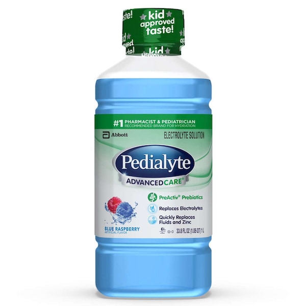 Pedialyte Pedialyte Advanced Care Blue Raspberry 33.8 Fl oz. (1L) Bottle, PK8 63059 - main